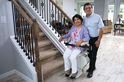 Happy couple's life dramatically improved after getting their stairlift